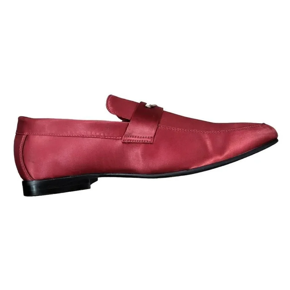 Tayno‎ COLE Wine Men's Slip On Grey Satin Loafers 8.5